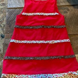 Red corduroy girls dress size 6